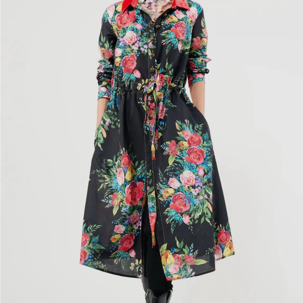 Floral Black  Dress by Aratta